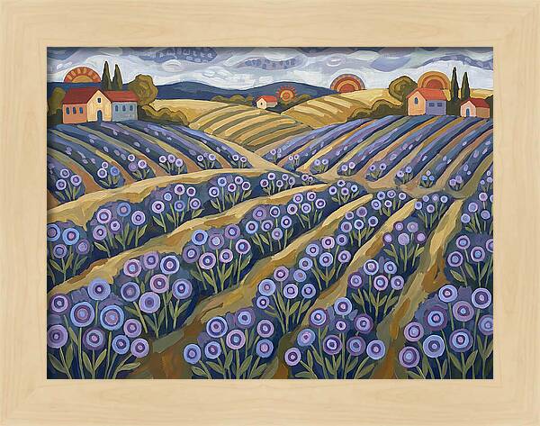 Lavender Fields Under Sunset