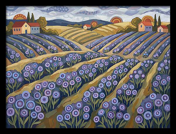 Lavender Fields Under Sunset