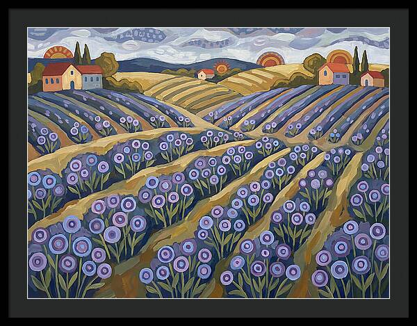 Lavender Fields Under Sunset