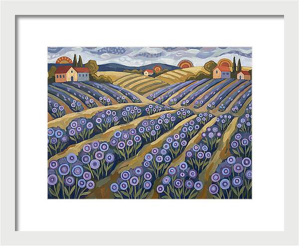 Lavender Fields Under Sunset