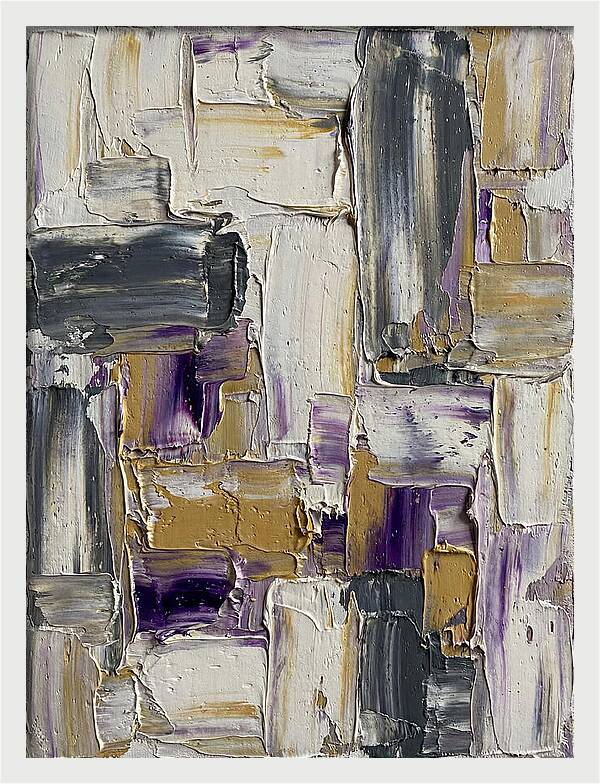 Lavender Palette Knife Abstract