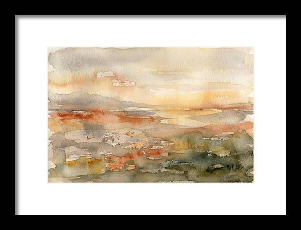 Layered Horizons In Watercolor