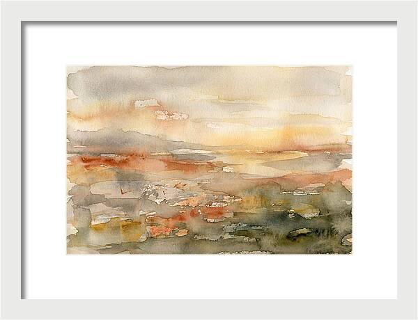 Layered Horizons In Watercolor