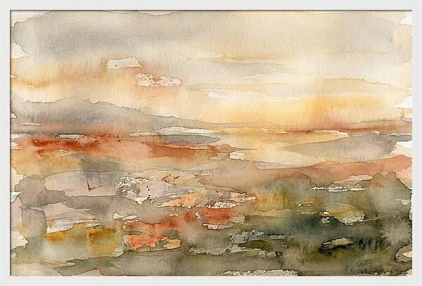 Layered Horizons In Watercolor