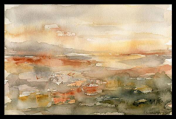 Layered Horizons In Watercolor