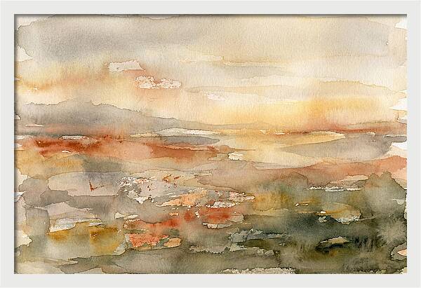 Layered Horizons In Watercolor