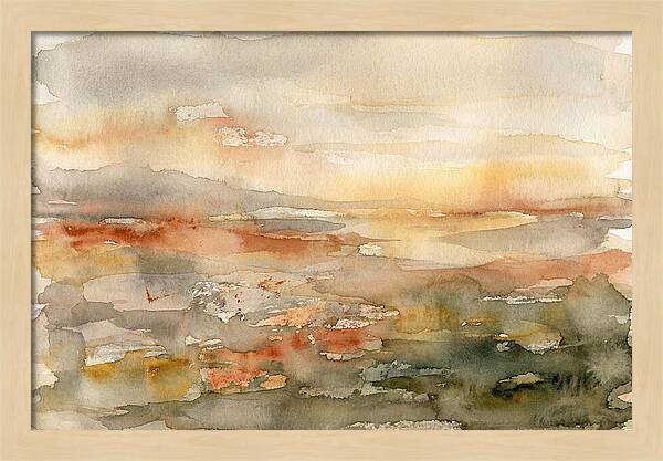 Layered Horizons In Watercolor