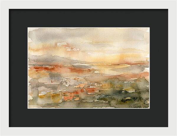 Layered Horizons In Watercolor
