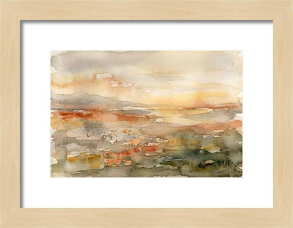 Layered Horizons In Watercolor