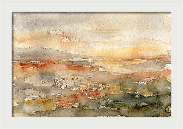 Layered Horizons In Watercolor