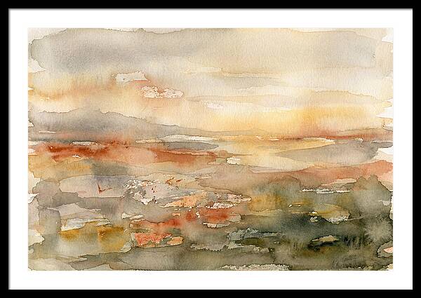 Layered Horizons In Watercolor