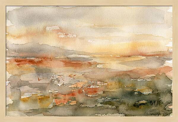 Layered Horizons In Watercolor