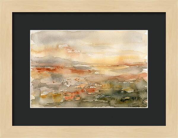 Layered Horizons In Watercolor