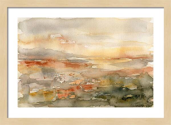 Layered Horizons In Watercolor