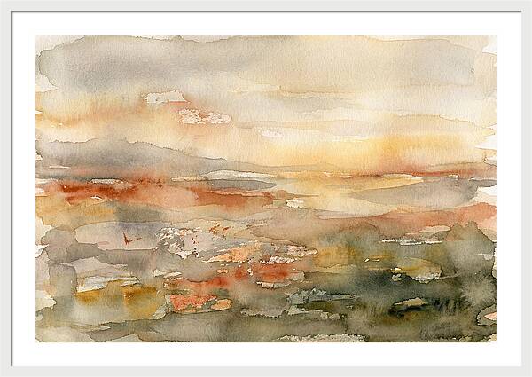 Layered Horizons In Watercolor