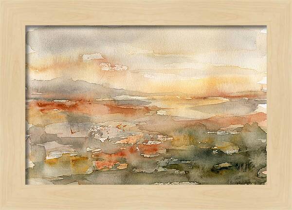 Layered Horizons In Watercolor