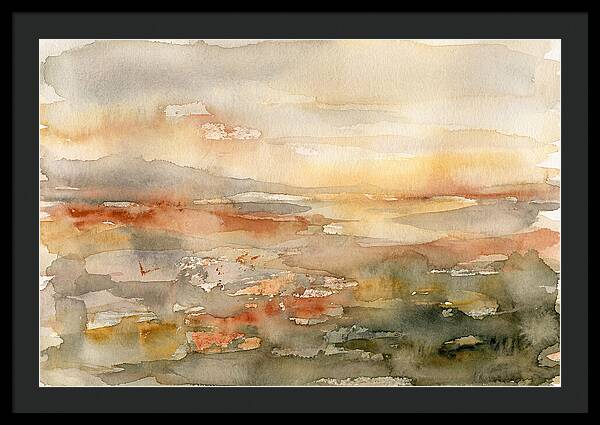 Layered Horizons In Watercolor