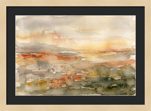 Layered Horizons In Watercolor