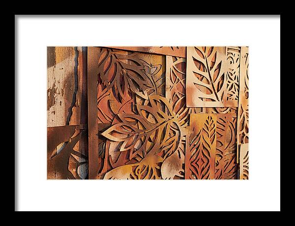 Layered Leaves In Rusty Hues