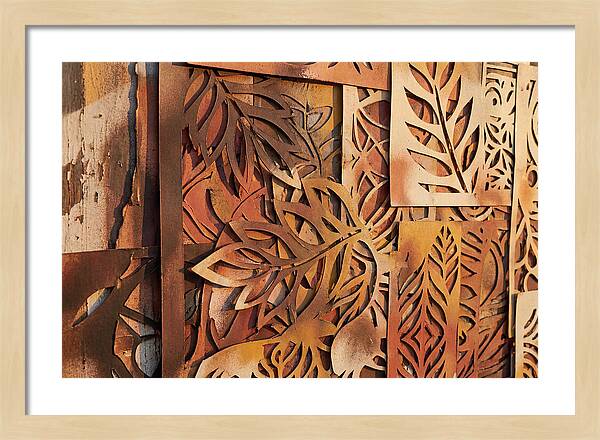 Layered Leaves In Rusty Hues