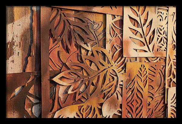 Layered Leaves In Rusty Hues