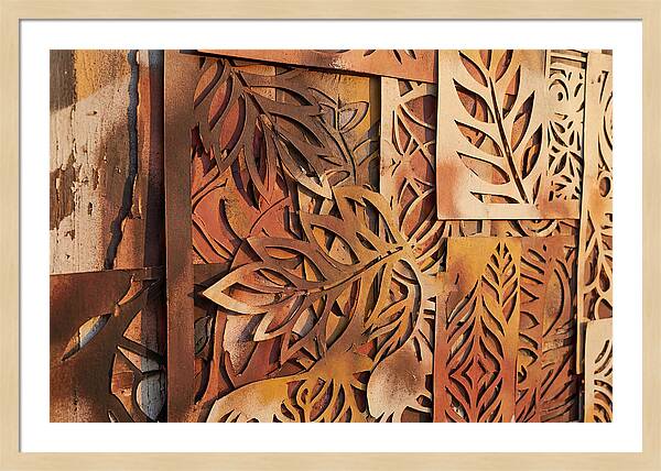 Layered Leaves In Rusty Hues