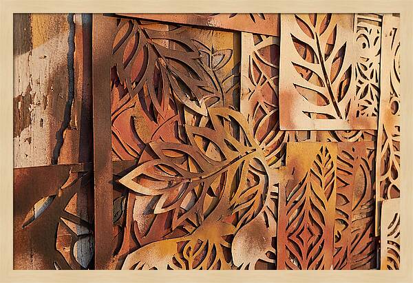 Layered Leaves In Rusty Hues