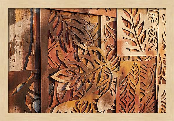 Layered Leaves In Rusty Hues