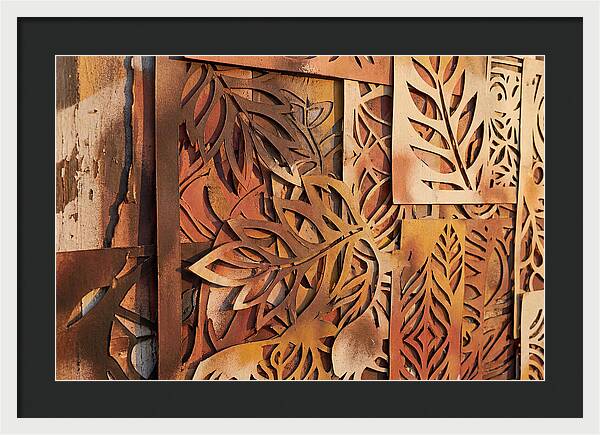 Layered Leaves In Rusty Hues
