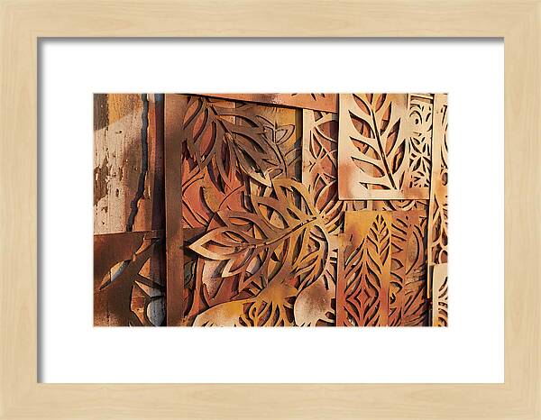 Layered Leaves In Rusty Hues