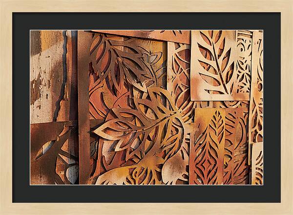 Layered Leaves In Rusty Hues