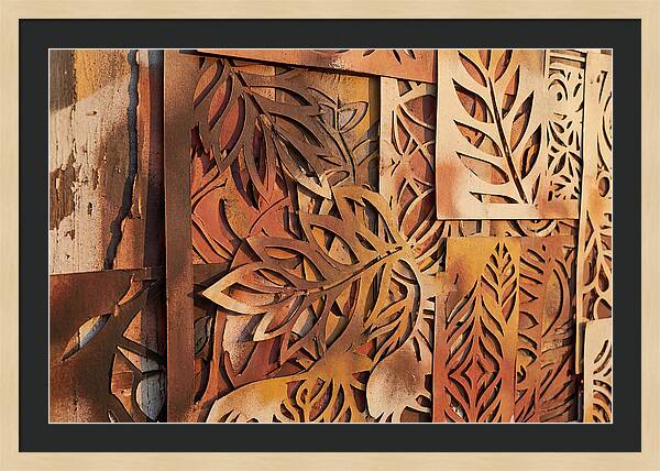 Layered Leaves In Rusty Hues