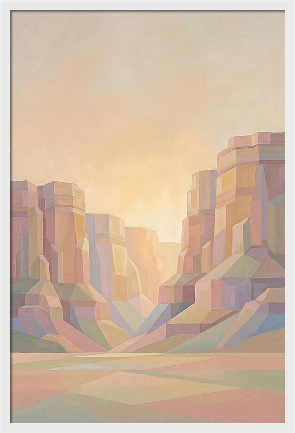Layered Sedimentary Cliffs Glowing