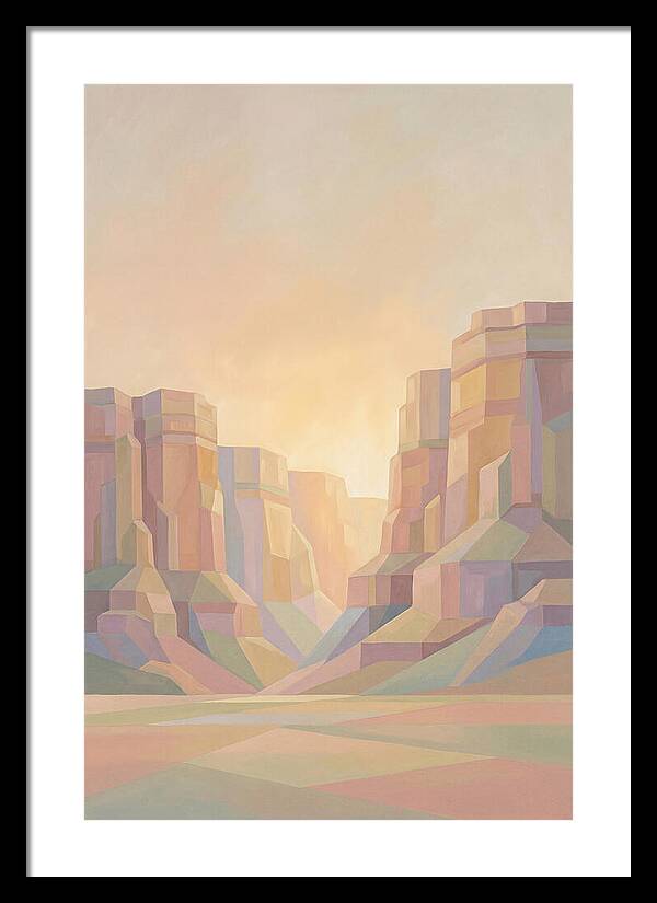 Layered Sedimentary Cliffs Glowing