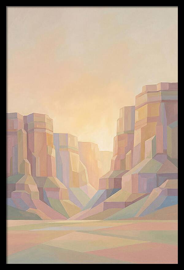 Layered Sedimentary Cliffs Glowing