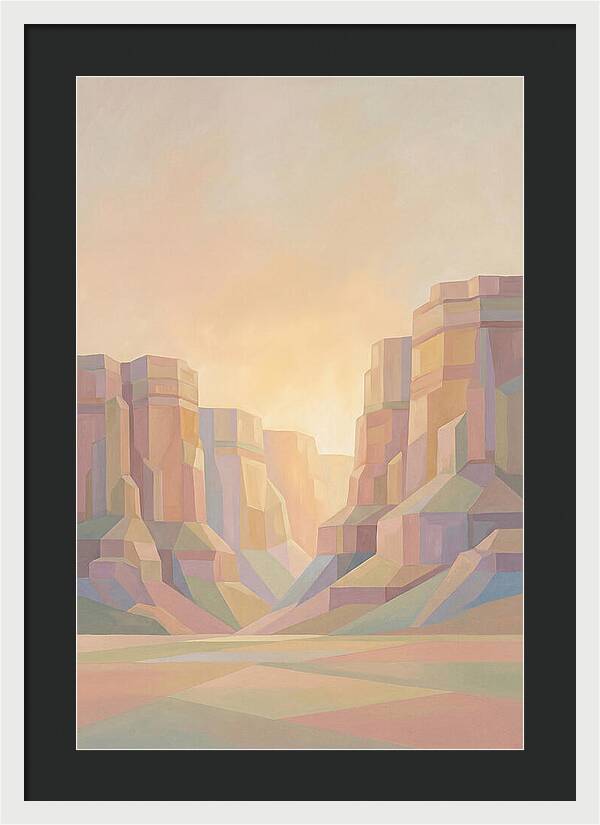 Layered Sedimentary Cliffs Glowing