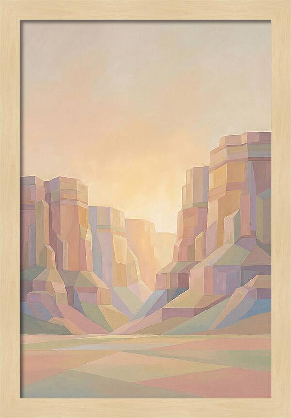 Layered Sedimentary Cliffs Glowing