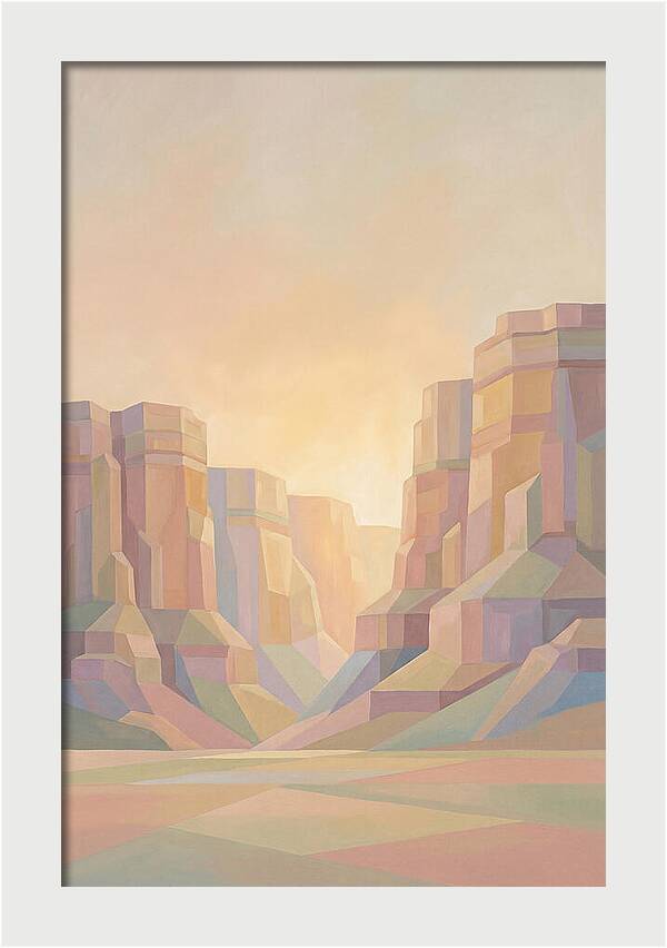 Layered Sedimentary Cliffs Glowing