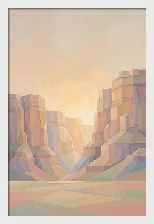 Layered Sedimentary Cliffs Glowing