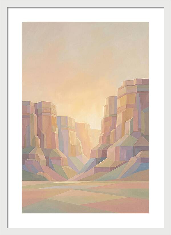 Layered Sedimentary Cliffs Glowing