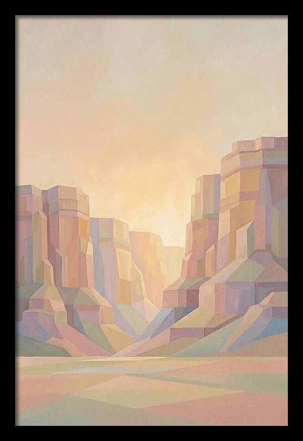 Layered Sedimentary Cliffs Glowing
