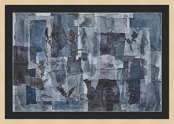 Layered Textures In Blue