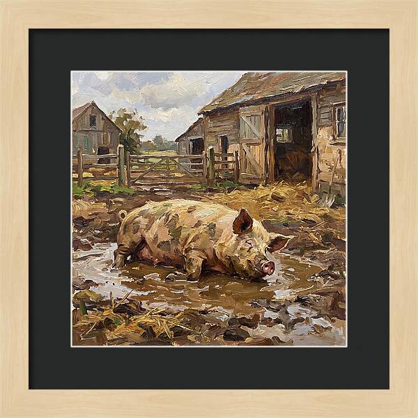 Lazy Pig In The Mud