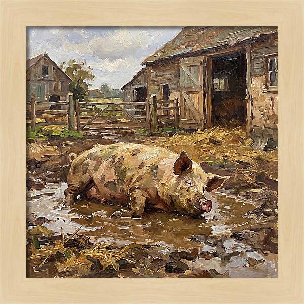Lazy Pig In The Mud