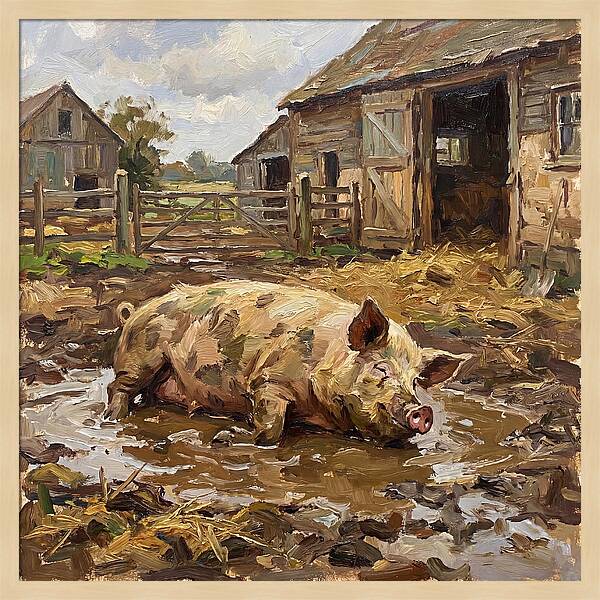 Lazy Pig In The Mud