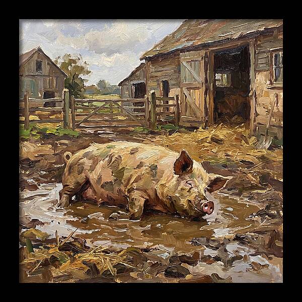 Lazy Pig In The Mud