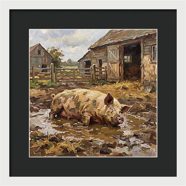 Lazy Pig In The Mud