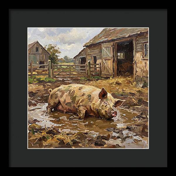Lazy Pig In The Mud