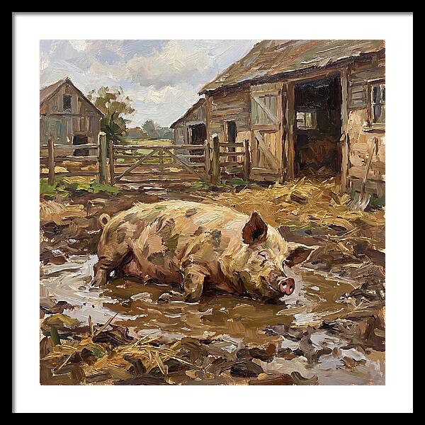 Lazy Pig In The Mud