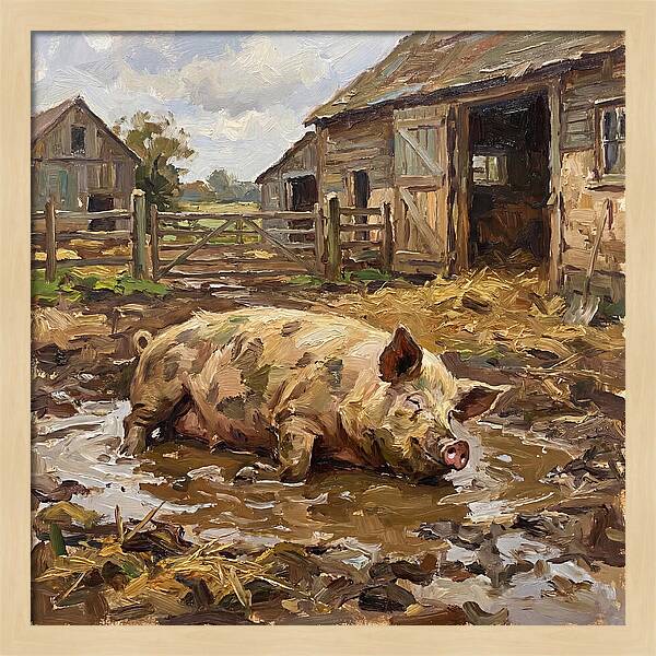 Lazy Pig In The Mud